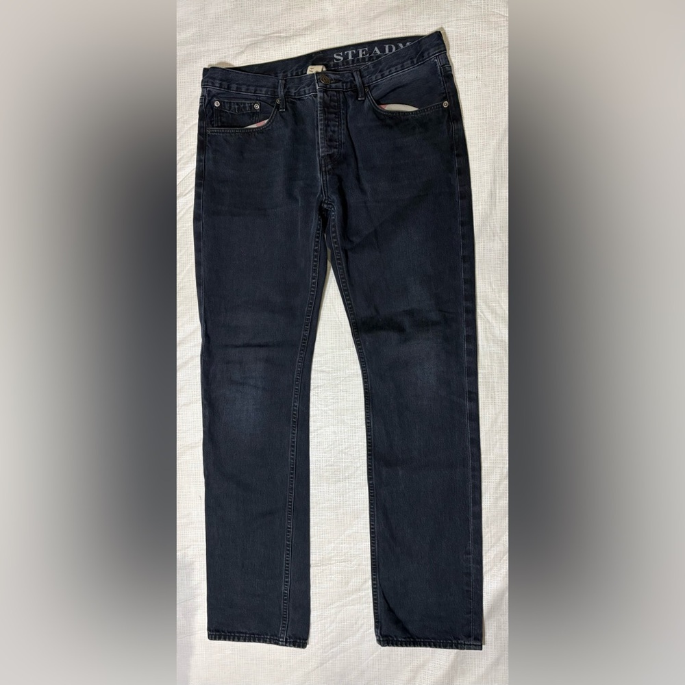 Burberry Brit Steadman Men's Sz 32R Dark Wash Slim Jeans Classic Navy Blue